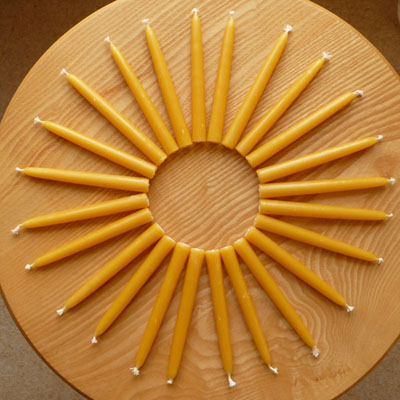 Beeswax Taper Candles