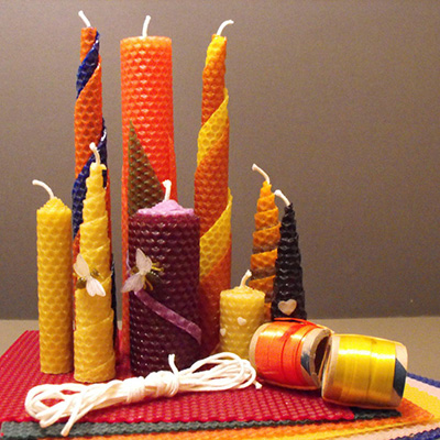 Hand Rolled Beeswax Taper Candles
