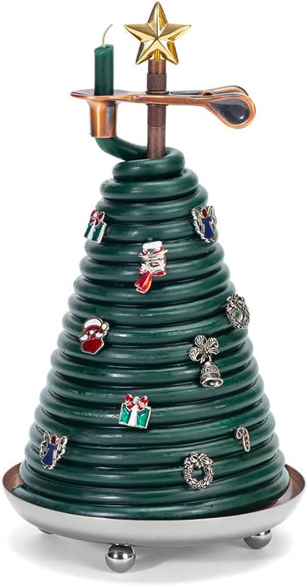 80 Hour Christmas Tree Candle with 14 Pendants, Eco-Friendly Natural Beeswax with Cotton Wick