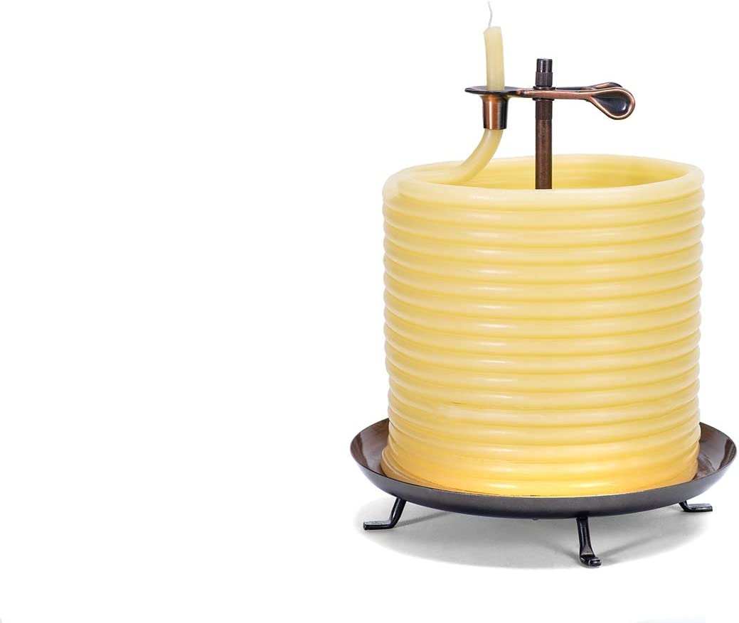 144 hour candle, eco-friendly natural beeswax with cotton wick, yellow