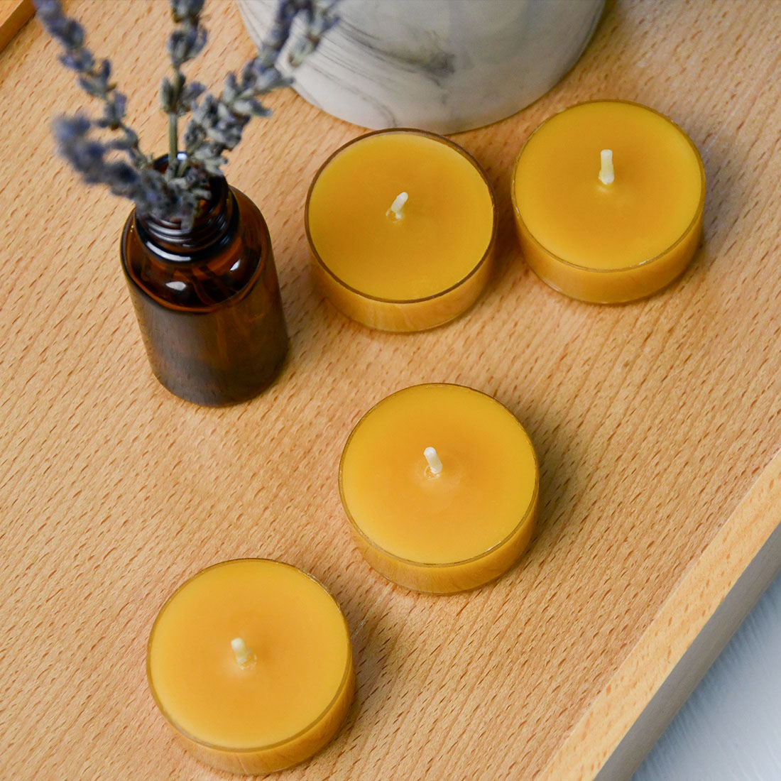 Organic Beeswax Tea-Light Candles
