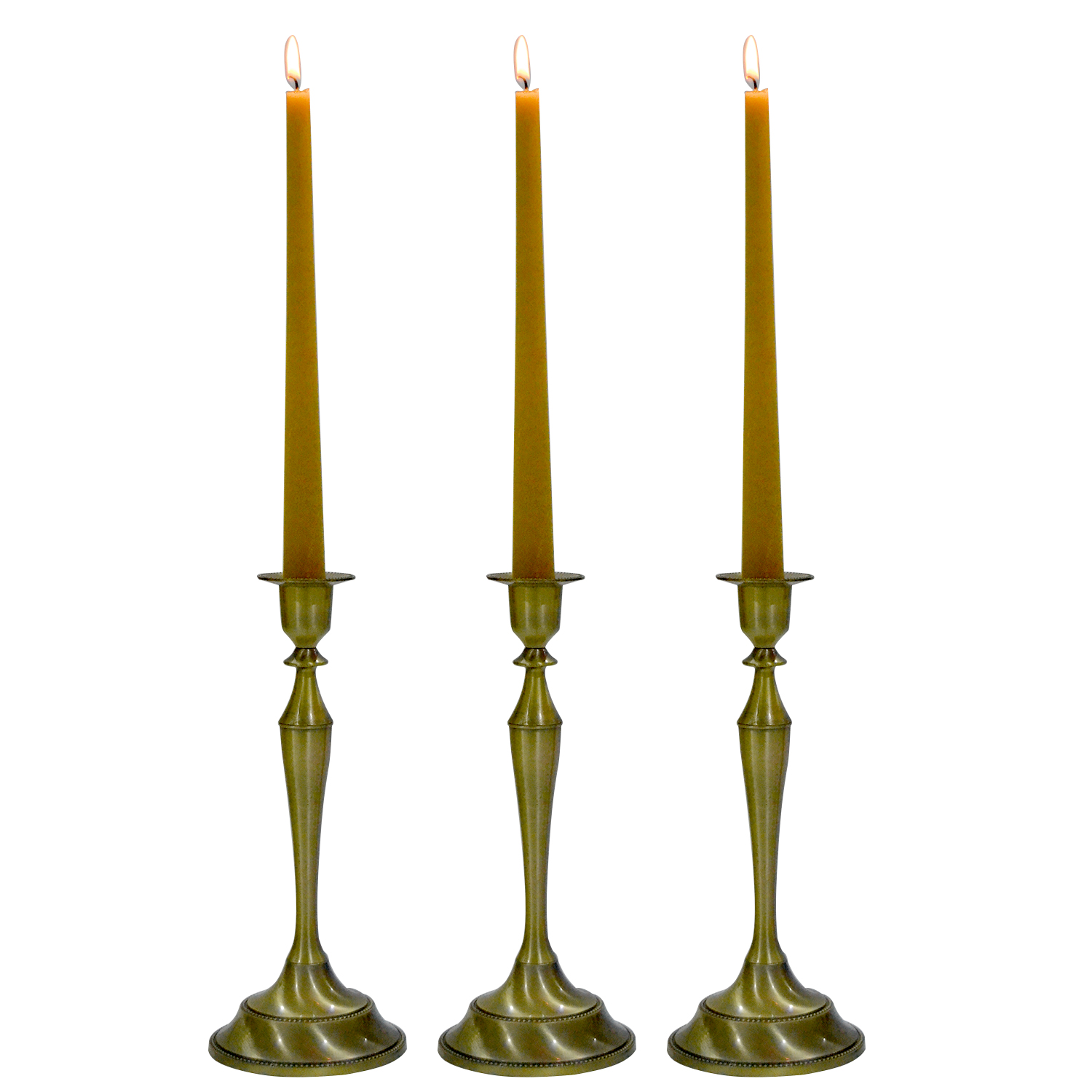 Solid Pure Beeswax Taper Candles